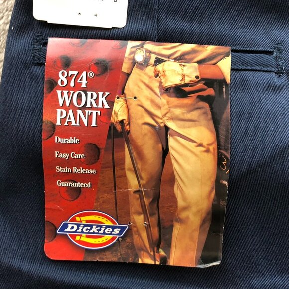 Dickies Men's 874 Work Pants Size 42x31 Classic Straight Relaxed Casual Navy - Picture 11 of 16